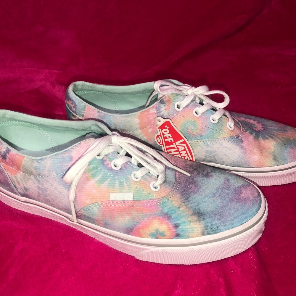 Pastel tye dye vans